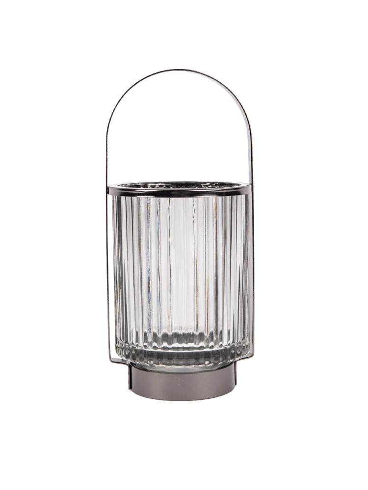 Glass Grey Trim Lantern