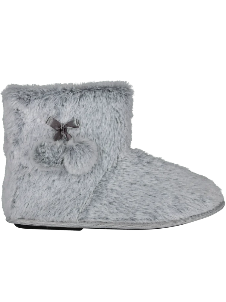 Grey Faux Fur Bootie