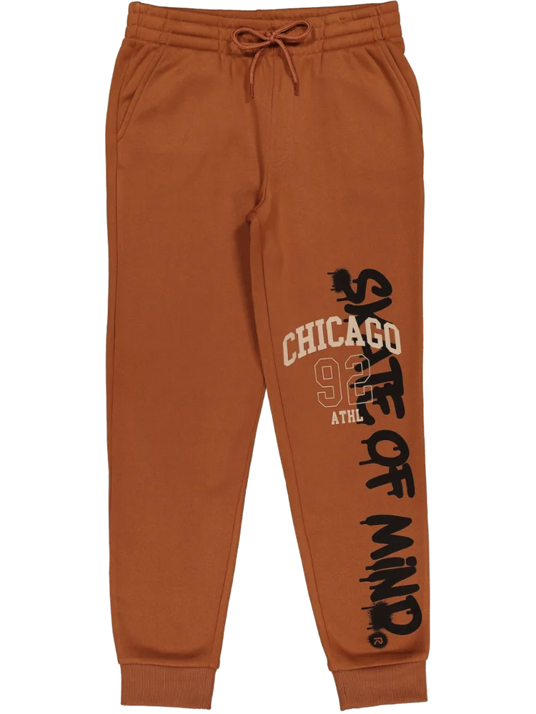 Brown Printed Track Pant