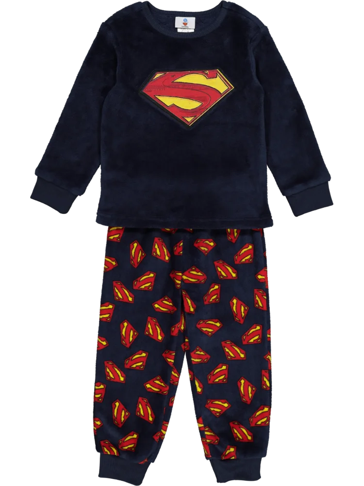 Fluffy Superman Pyjama Set
