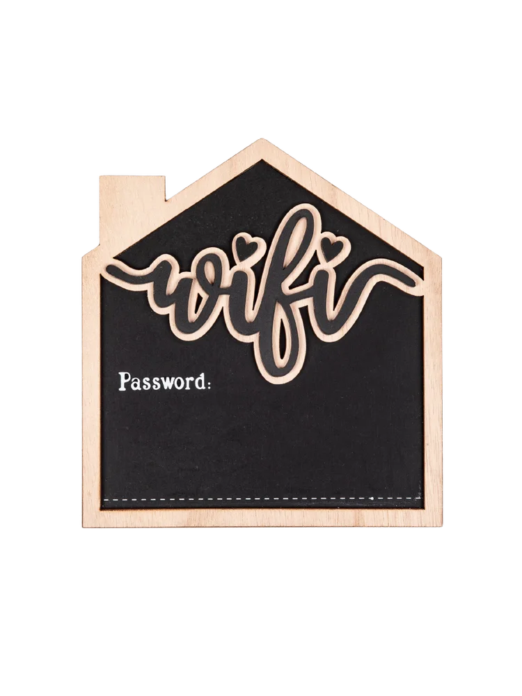 Wooden Wifi Password Ornament
