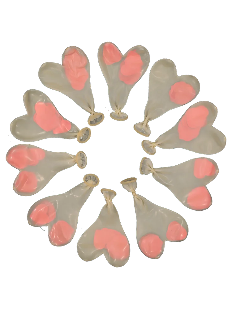 10 Piece Heart Shaped Latex Balloon