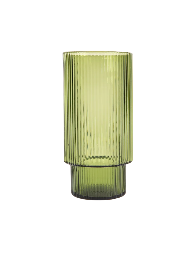 Tall Green Glass Tumbler Glass 7x6x12cm