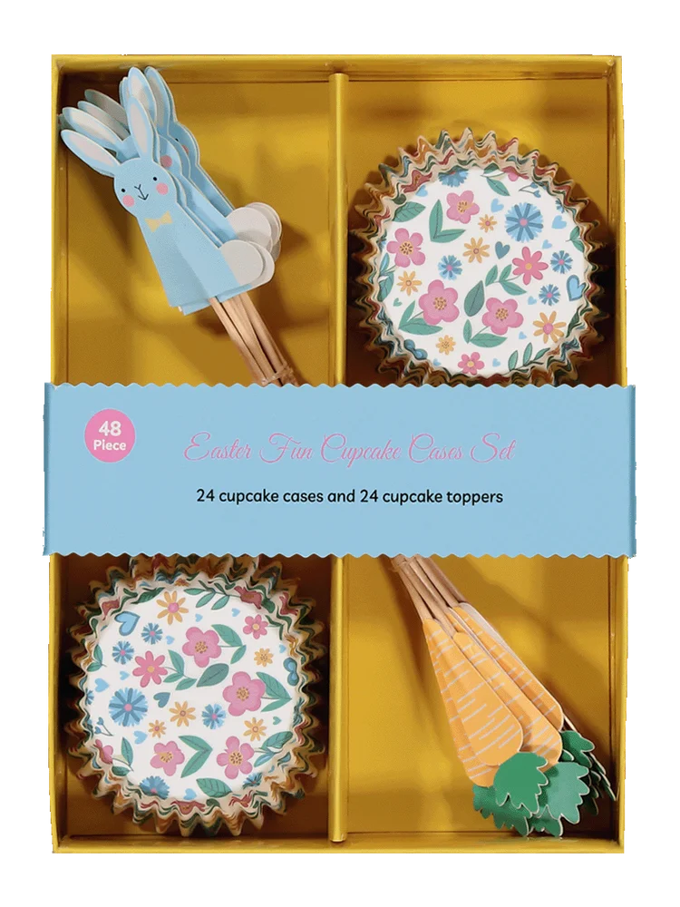 Easter Cupcake Cases & Toppers Set