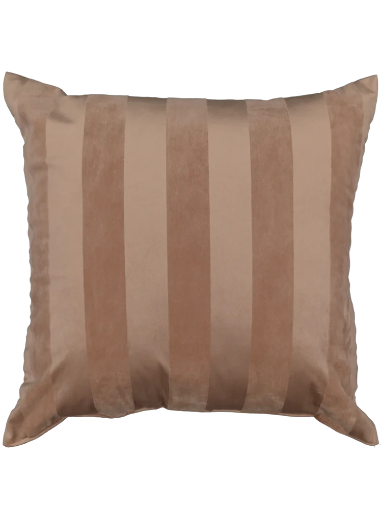 Natural Velvet Stripe Scatter Cushion 50x50cm