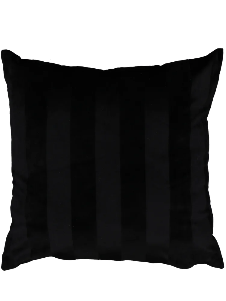 Black Velvet Stripe Scatter Cushion 50x50cm
