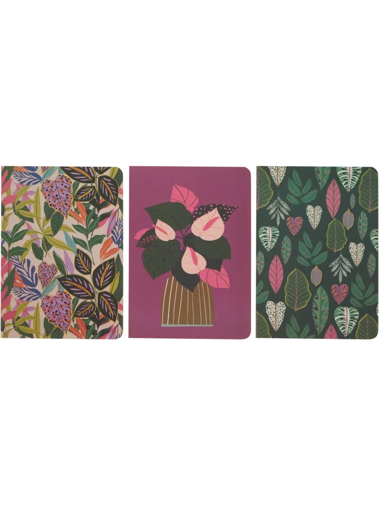 Assorted A6 Leafy Notebook Set
