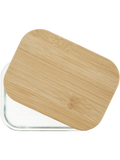 Glass Canister With Bamboo Lid 10x15cm
