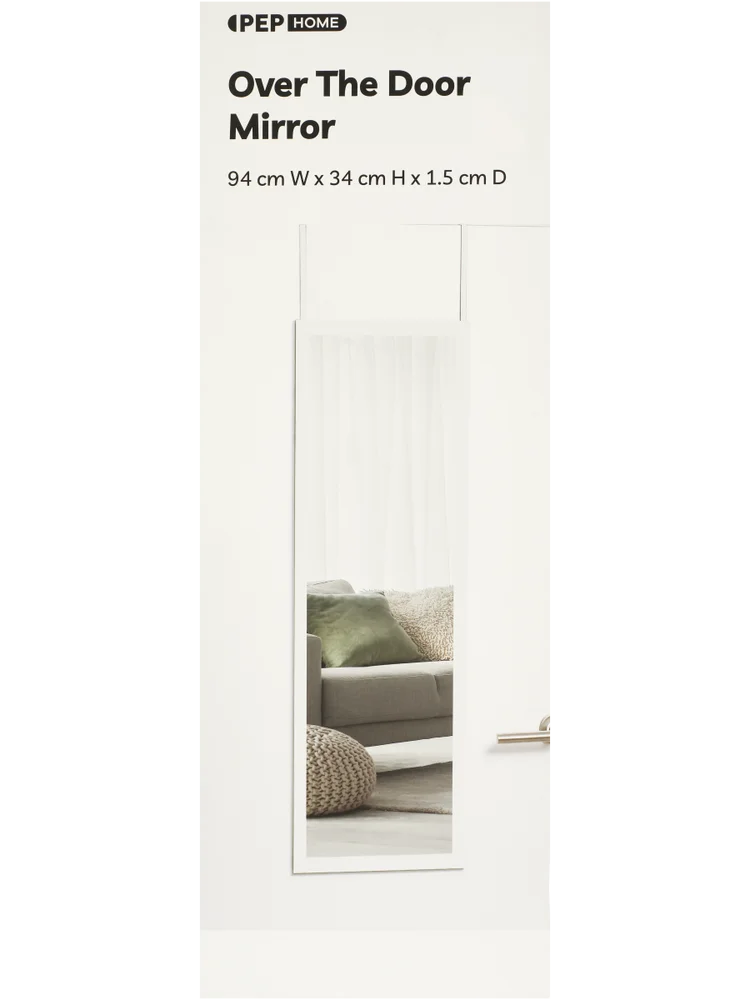 Rectangular Long Over The Door Mirror (1)