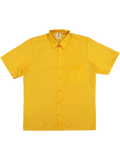 Yellow Short Sleeve High Raised Collar Shirt (1)