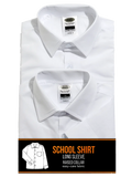 2 Pack White Long Sleeve Primary Shirt