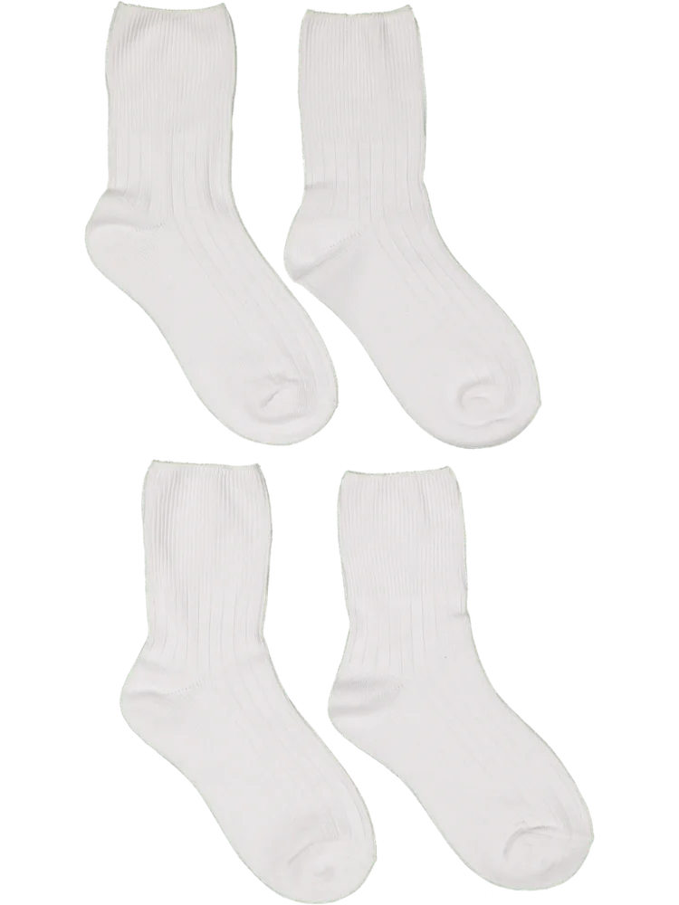 2 Pack Girls School Anklet Socks