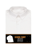 White Long Sleeve High Raised Collar Shirt