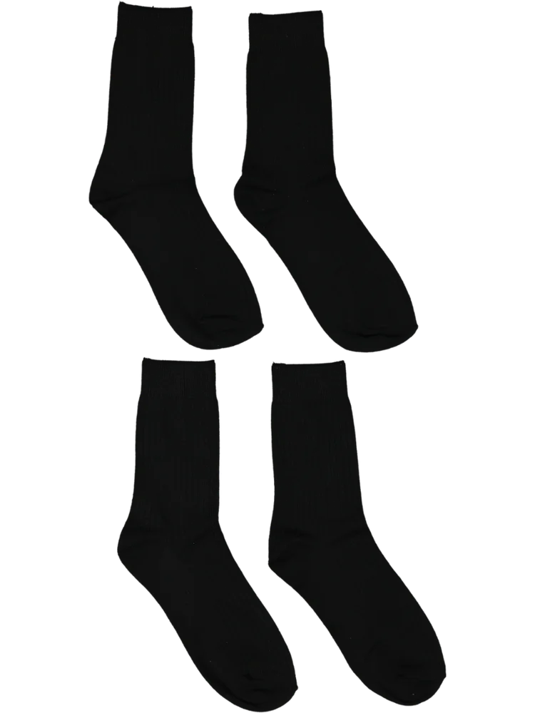 2 Pack Budget Black School Anklet Socks