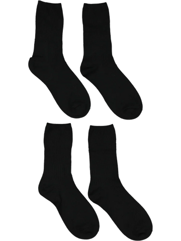 2 Pack Black Girls School Anklet Socks