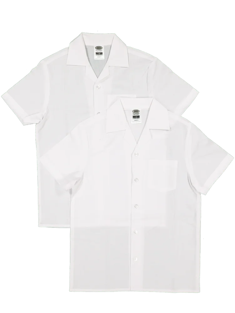 2 Pack White Short Sleeve Primary Gladneck Shirt