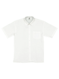 Boys White Short Sleeve Primary School Raised Collar Shirt (2)