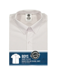 White Short Sleeve Raised Collar Primary School Shirt