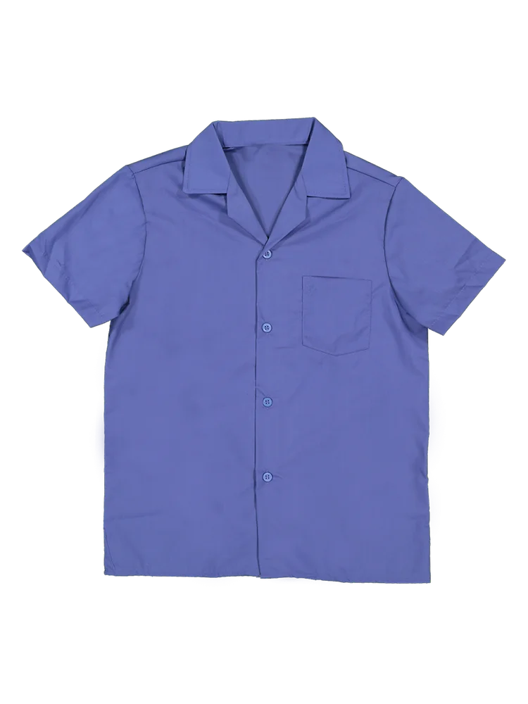 Short Sleeve Blue Primary School Gladneck Shirt (1)