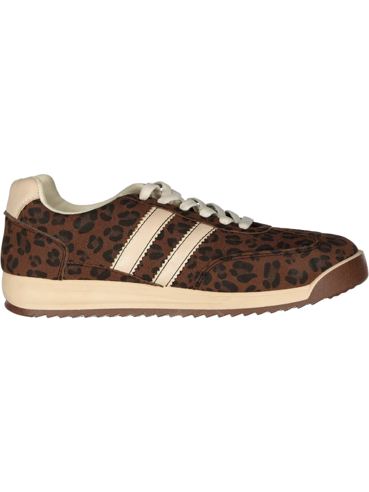 Brown Retro Leopard Print Sneaker