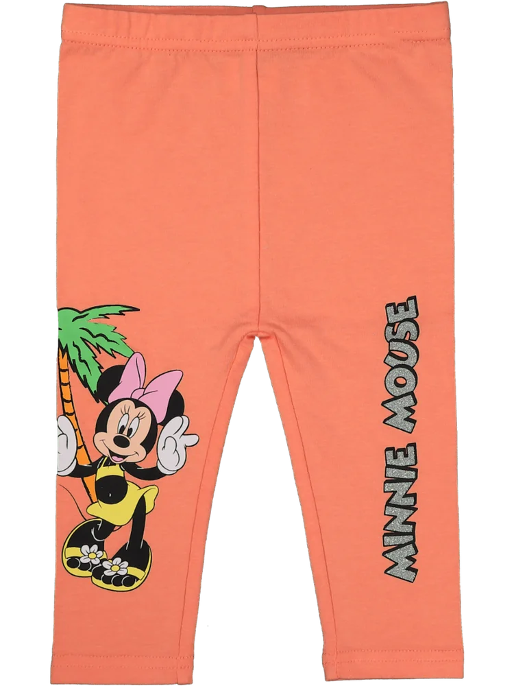 Coral Minnie Mouse Leggings