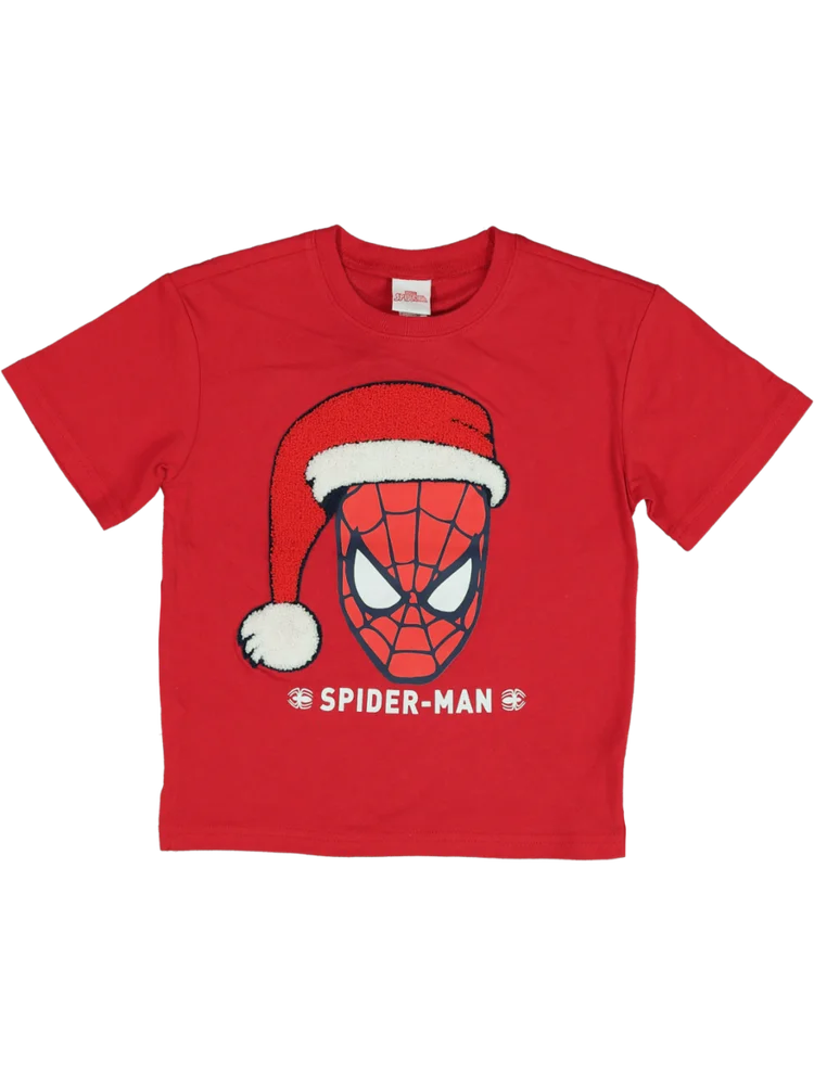 Red Christmas Spiderman T-Shirt