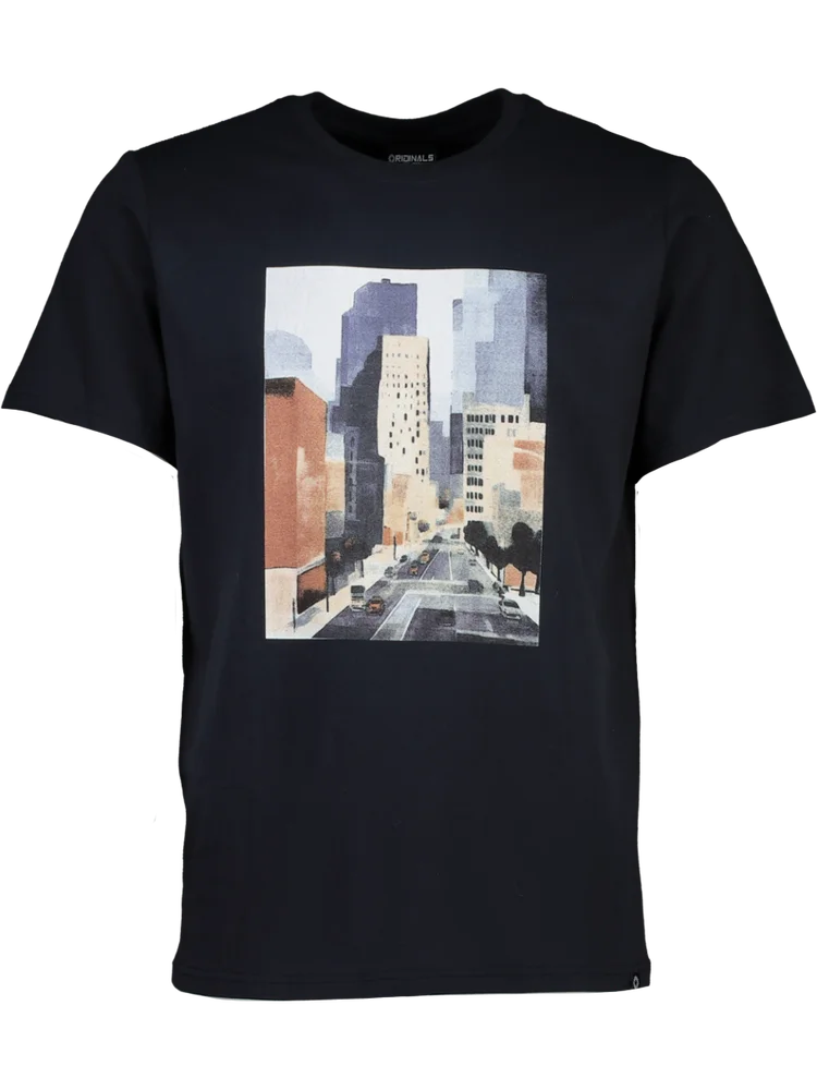 Navy Blue T-Shirt With Graphic Print