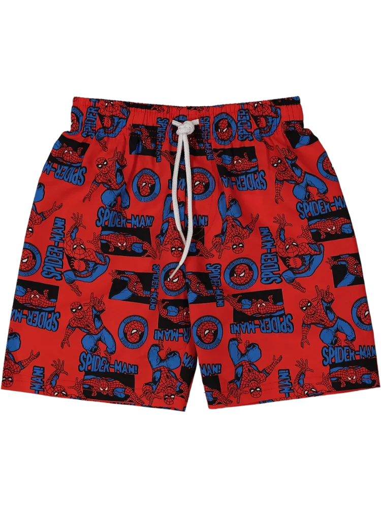 Red Spiderman Swim Shorts