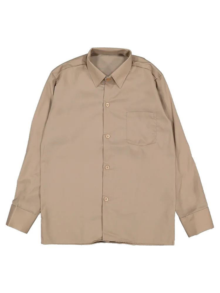 Khaki Long Sleeve High Shirt