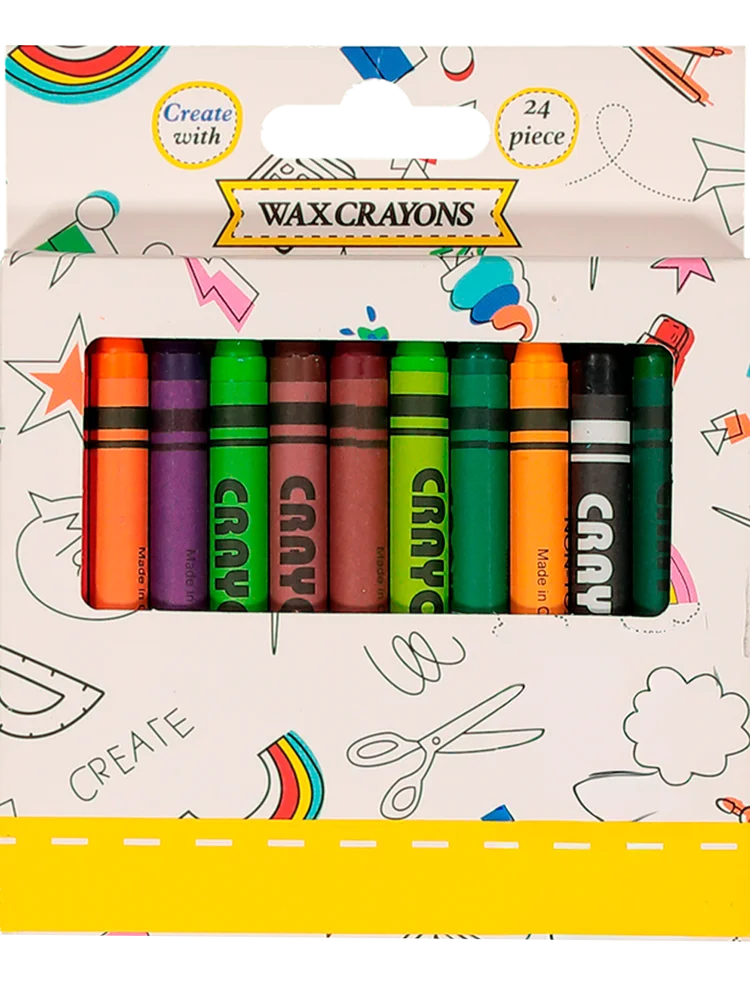 24 Piece Wax Crayons