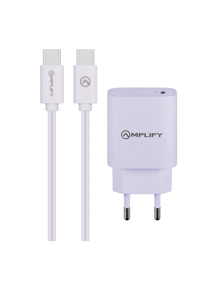Amplify Powerduo Charger With Cable Purple