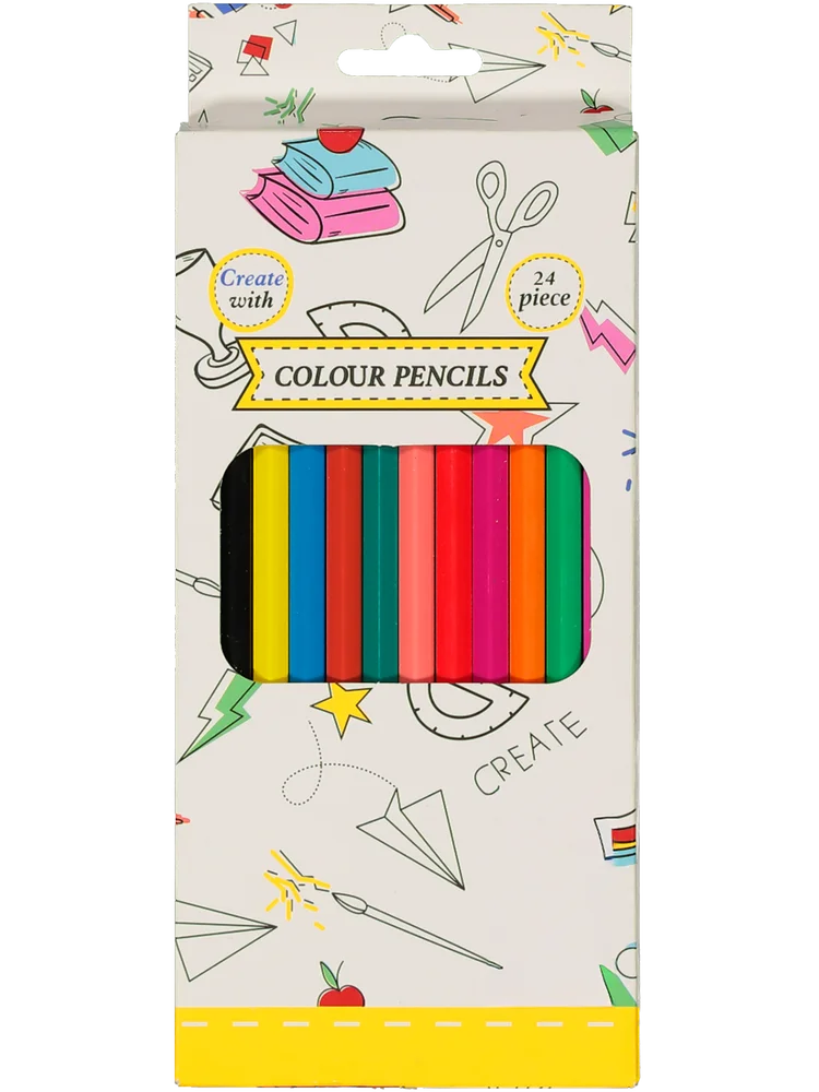 24 Piece Colouring Pencils