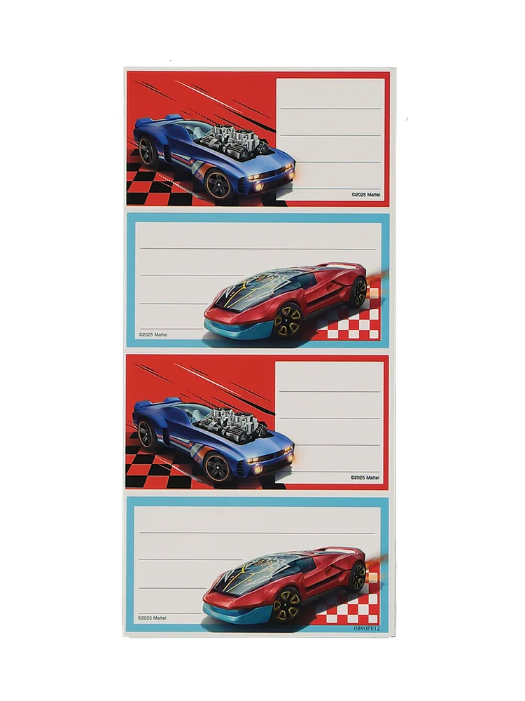 Hotwheels Book Labels