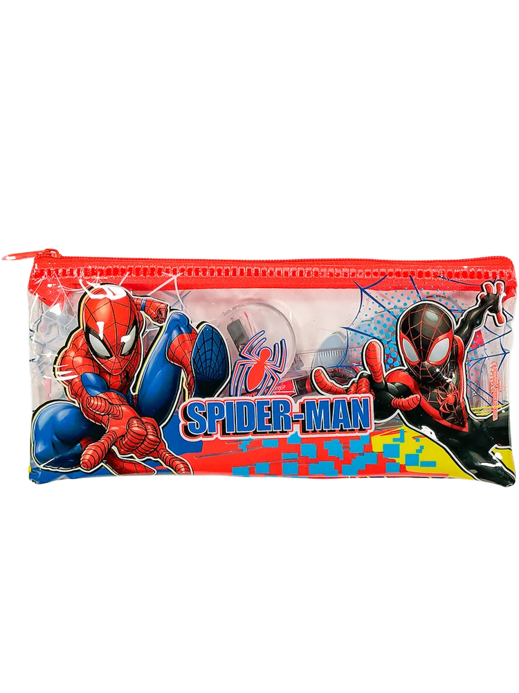 5 Piece Spiderman Pencil Bag Set