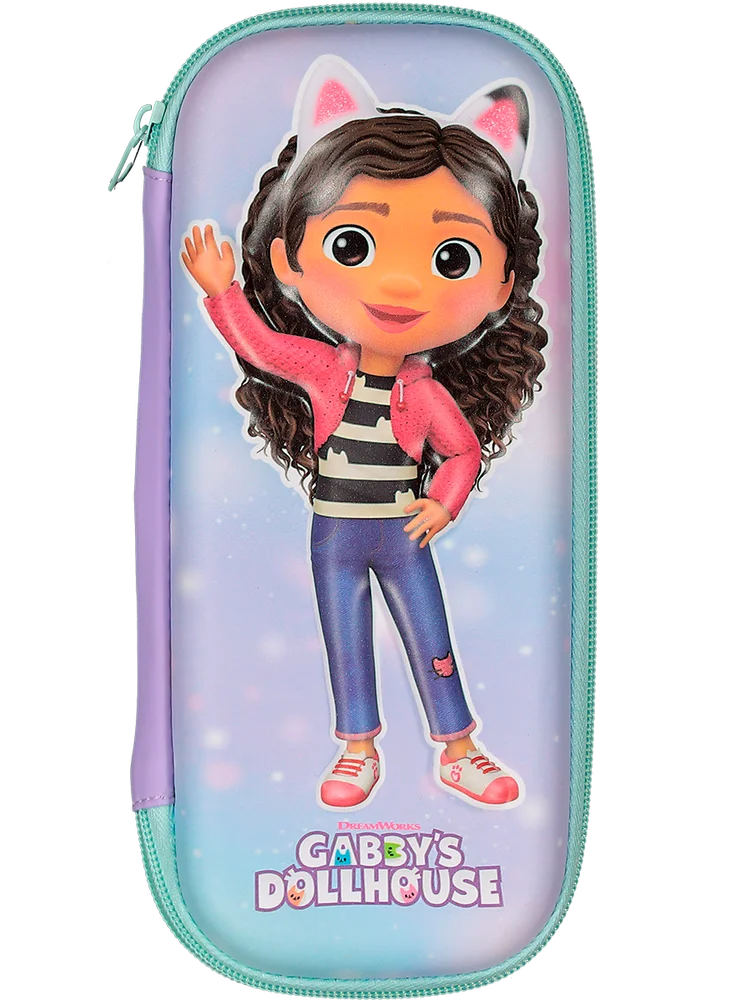 Embossed Gabby's Dollhouse Pencil Case