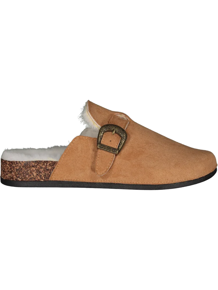 Faux Fur Brown Sandals