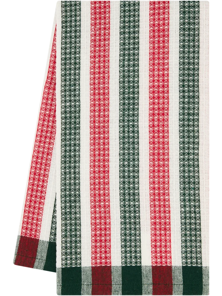 Red And Green Stripe Dishcloth