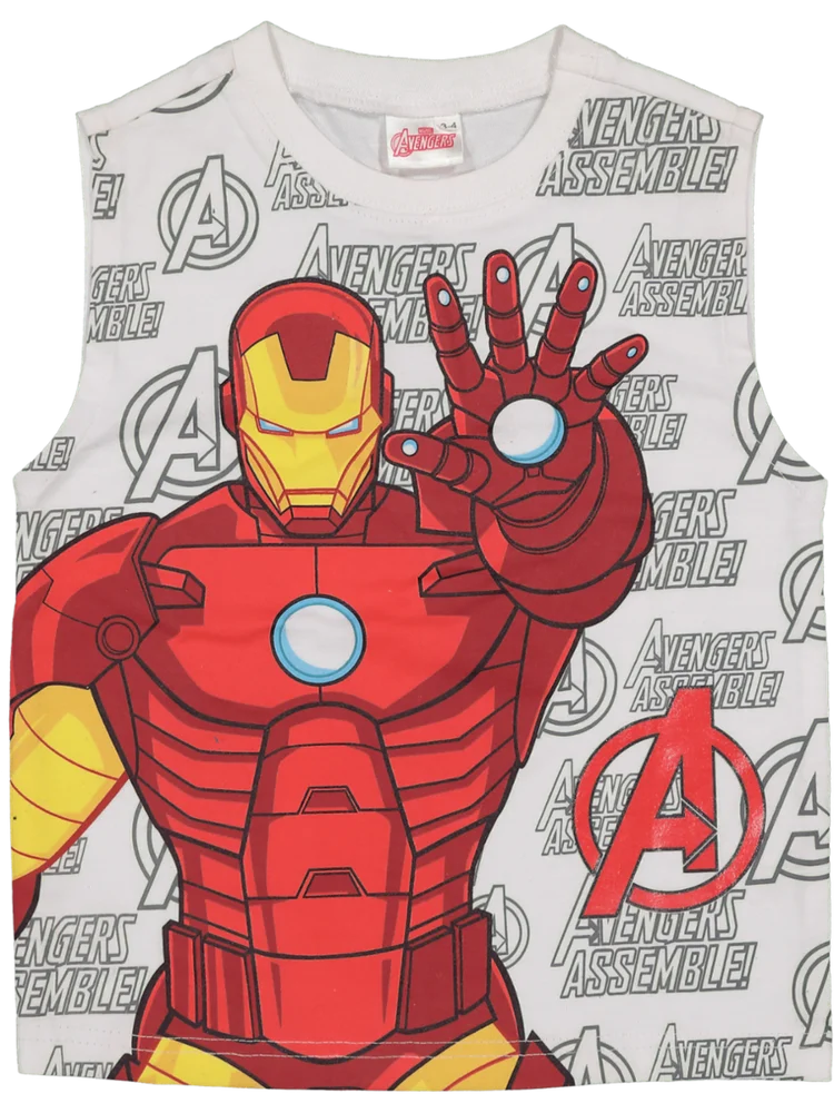 Iron Man White Tank Top