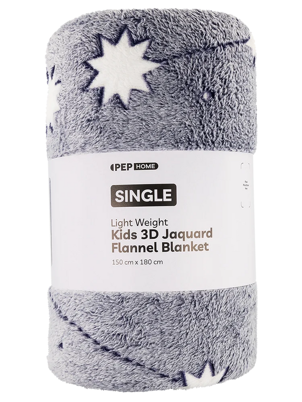 Single Kids 3D Jaquard Flannel Blanket – PEP Online
