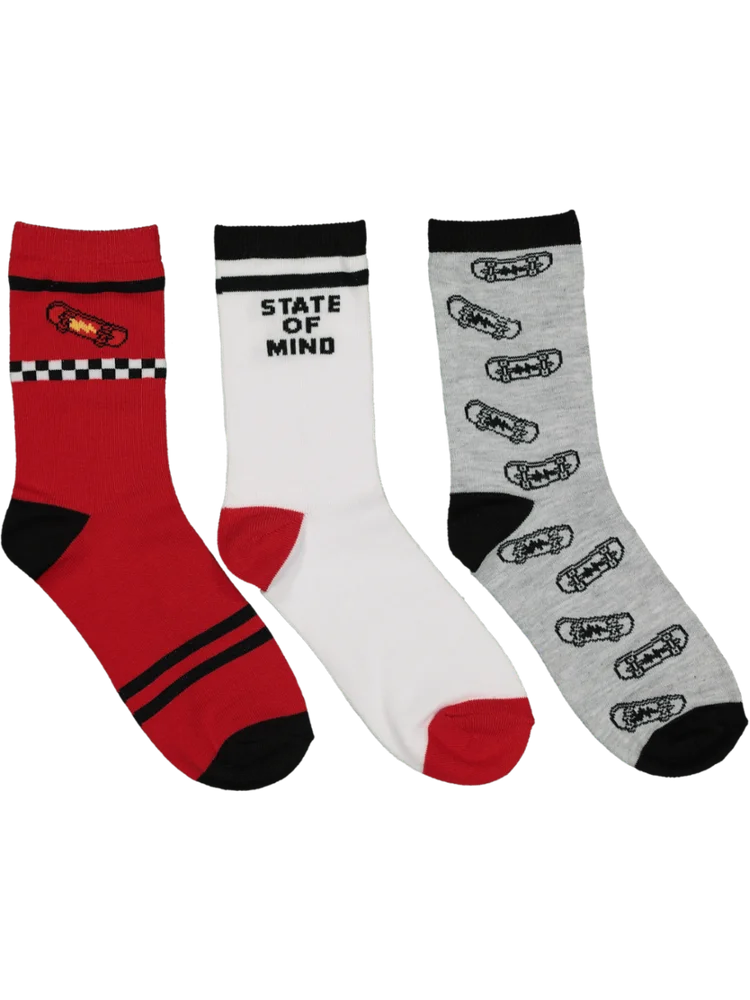 BIDI BADU Unisex Don Carlito Crew Move Socks 3P Pack of 3 BIDI BADU Unisex Don Carlito Crew Move Socks 3P Pack of 3