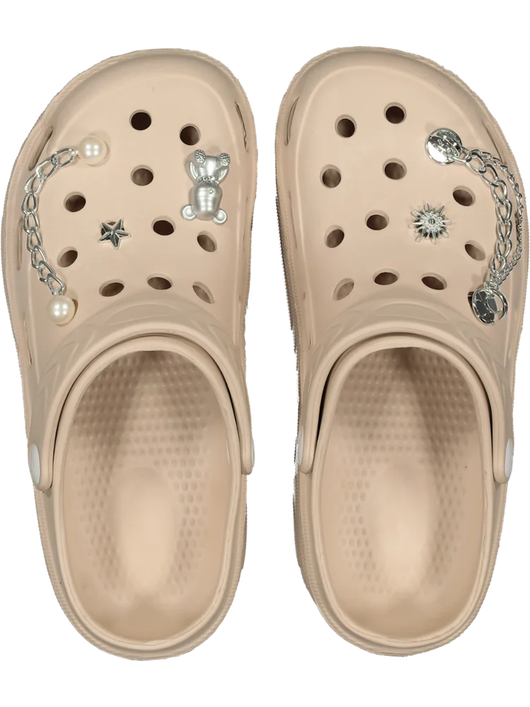 Decorated Natural Clog