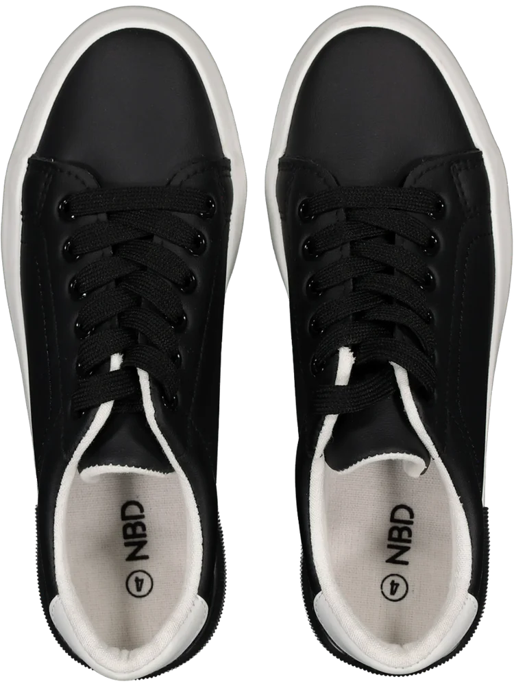 Black And White Lace Up Sneakers (2)