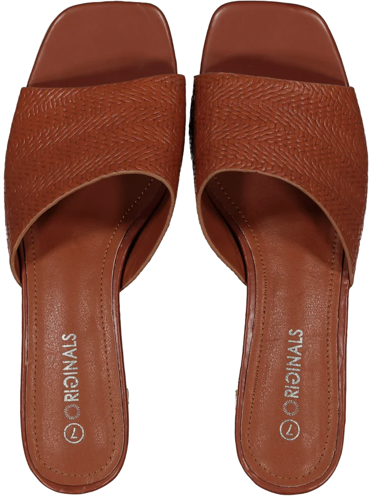 Brown Faux Leather Heel (2)