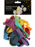 20 Pack Pastel Colour Balloons (1)