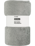 Medium Weight Plain Velvet Plush Blanket Queen (1)