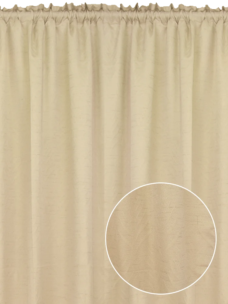 Unlined Raised Jacquard Curtain