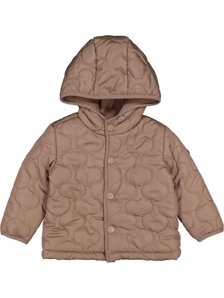 Button Up Hooded Puffer Jacket