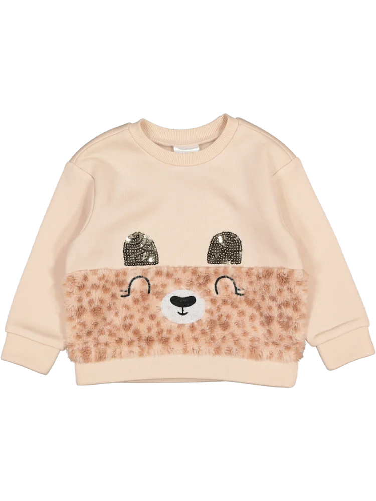 Beige Animal Print Sweater
