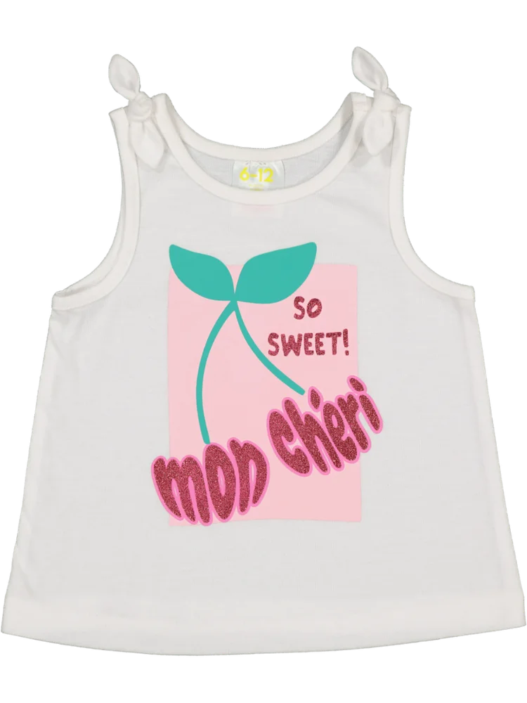 Printed White Summer Vest