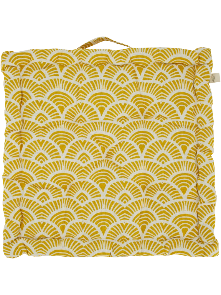 Geo Large Yellow Outdoor Chair Pad